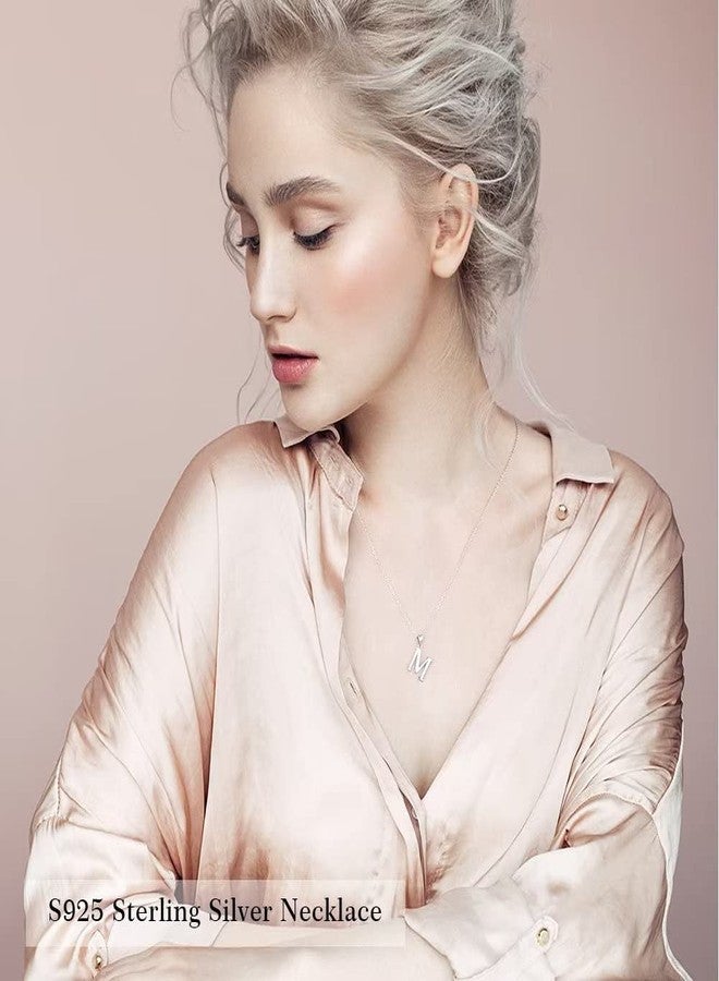 Hidepoo قلادة هيديبو من الفضة الإسترلينية بحرف A، قلادة رقيقة بحرف A، هدية مثالية للنساء والأمهات والزوجات والصديقات - Image 3